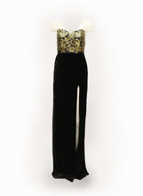Laden Sie das Bild in den Galerie-Viewer, Abendkleid aus Seidensamt                                                      Black Gold Collection H/W 2021