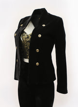 Laden Sie das Bild in den Galerie-Viewer, Anzug aus Stretsch Samt  Exclusive Black Gold Collection H/W 2021/22
