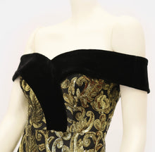 Laden Sie das Bild in den Galerie-Viewer, Abendkleid Exclusive Black Gold Collection  H/W 2021/22 Einzelstück