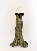 Laden Sie das Bild in den Galerie-Viewer, Abendkleid Exclusive Black Gold Collection  H/W 2021/22 Einzelstück
