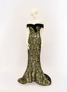 Abendkleid Exclusive Black Gold Collection  H/W 2021/22 Einzelstück